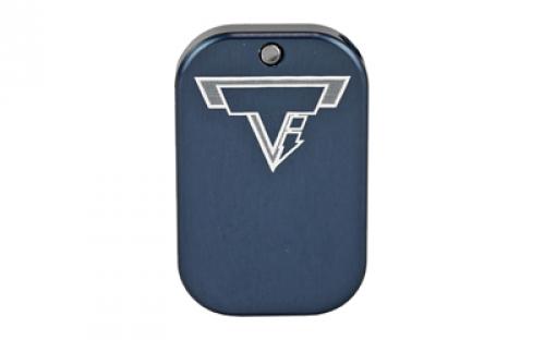 Taran Tactical Innovation Base Pad For Glock +0, 9/40 Double Stack, Titanium Blue Finish GBP940-4S