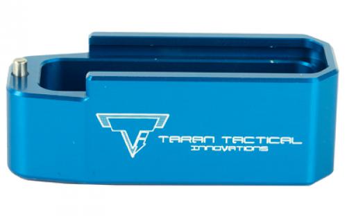 Taran Tactical Innovation PMAG Base Pad for AR15, +5, Blue Finish PMBP-02