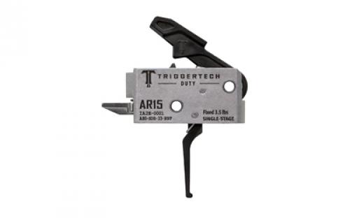 TriggerTech Duty, Flat Trigger, Single Stage, 3.5LB Pull, Fits AR-15, Anodized Finish, Black AH0-SDB-33-NNF