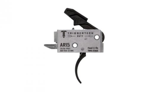 TriggerTech Duty, Curved Trigger, Two Stage, 3.5LB Pull, Fits AR-15, Anodized Finish, Black AH0-TDB-33-NNC