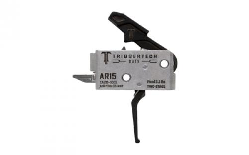 TriggerTech Duty, Flat Trigger, Two Stage, 3.5LB Pull, Fits AR-15, Anodized Finish, Black AH0-TDB-33-NNF