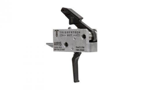TriggerTech Duty, Flat Trigger, Two Stage, 3.5LB Pull, Fits AR-15, Anodized Finish, Black AH0-TDB-33-NNF