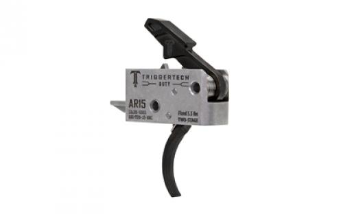 TriggerTech MIL-SPEC, Curved Trigger, Two Stage, 5.5LB Pull, Fits AR-15, Anodized Finish, Black AH0-TDB-55-NNC