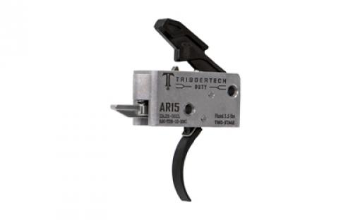 TriggerTech MIL-SPEC, Curved Trigger, Two Stage, 5.5LB Pull, Fits AR-15, Anodized Finish, Black AH0-TDB-55-NNC