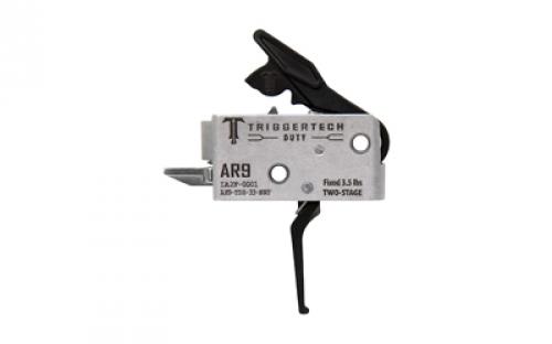 TriggerTech Duty, Flat Trigger, Two Stage, 3.5LB Pull, Fits AR-9, Anodized Finish, Black AH9-TDB-33-NNF