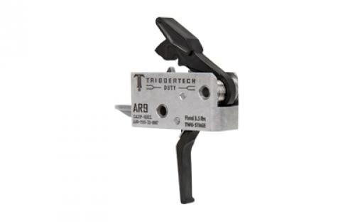 TriggerTech Duty, Flat Trigger, Two Stage, 3.5LB Pull, Fits AR-9, Anodized Finish, Black AH9-TDB-33-NNF