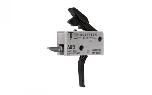 TriggerTech Duty, Flat Trigger, Two Stage, 3.5LB Pull, Fits AR-9, Anodized Finish, Black AH9-TDB-33-NNF