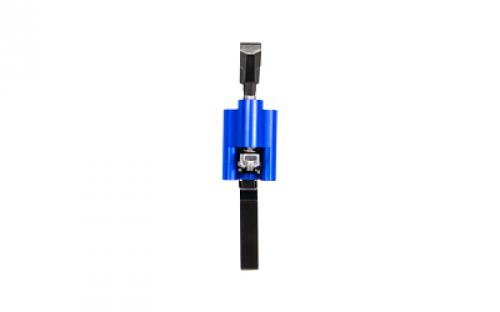TriggerTech Trigger, Diamond Flat Trigger, Single Stage, Adjustable, 1.5-4.0LB Pull Weight, PVD Finished Hammer and Trigger Shoe, Anodized Finish, Blue AR0-SAB-14-NNF