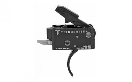 TriggerTech Trigger, 3.5LB Pull Weight, Fits AR-15, Competitive Curved Trigger, Two Stage, Black Finish, Includes Installation Tools, Instruction Book, & TriggerTech Patch AR0-TBB-33-NNC