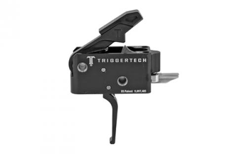 TriggerTech Trigger, 3.5LB Pull Weight, Fits AR-15, Competitive Flat Trigger, Two Stage, Black Finish, Includes Installation Tools, Instruction Book, & TriggerTech Patch AR0-TBB-33-NNF