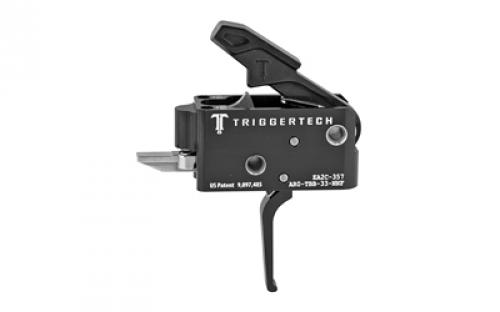 TriggerTech Trigger, 3.5LB Pull Weight, Fits AR-15, Competitive Flat Trigger, Two Stage, Black Finish, Includes Installation Tools, Instruction Book, & TriggerTech Patch AR0-TBB-33-NNF