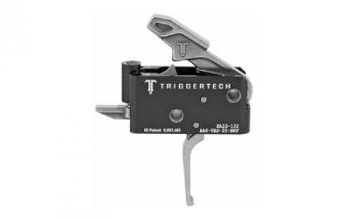 TriggerTech Trigger, 2.5-5.0LB Pull Weight, Fits AR-15, Adaptable Flat Trigger, Two Stage, Adjustable, Stainless Finish, Includes Installation Tools, Instruction Book, & TriggerTech Patch AR0-TBS-25-NNF