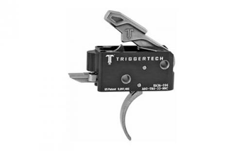 TriggerTech Trigger, 3.5LB Pull Weight, Fits AR-15, Competitive Curved Trigger, Two Stage, Stainless Finish, Includes Installation Tools, Instruction Book, & TriggerTech Patch AR0-TBS-33-NNC