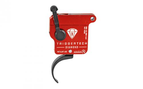 TriggerTech Trigger, 0.3-2.0LB Pull Weight, Fits Remington 700, Diamond Pro Clean Trigger, (Curved), Right Hand, Adjustable, Black Finish, Includes Installation Tools, Instruction Book, & TriggerTech Patch R70-SRB-02-TNP