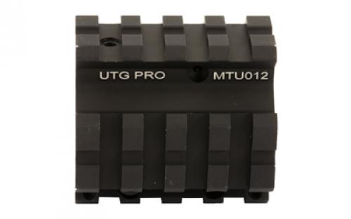 Leapers, Inc. - UTG Model 4/15 Gas Block, Fits AR Rifles, Low Profile Quad Rail Gas Block for .75" Barrel, Black MTU012