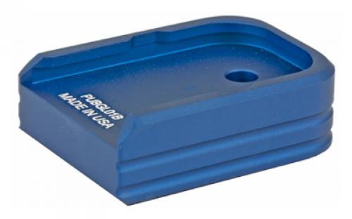Leapers, Inc. - UTG +0 Base Pad, Aluminum, Matte Blue Color, Anodized Finish, Fits Glock Double Stack Small Frame Magazines PUBGL01B