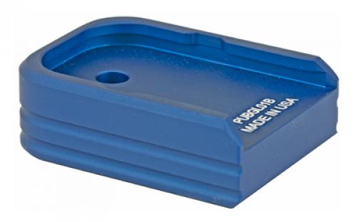 Leapers, Inc. - UTG +0 Base Pad, Aluminum, Matte Blue Color, Anodized Finish, Fits Glock Double Stack Small Frame Magazines PUBGL01B