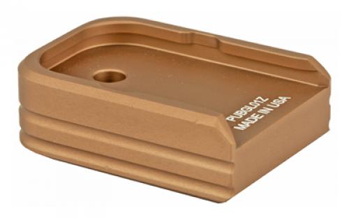 Leapers, Inc. - UTG +0 Base Pad, Aluminum, Matte Bronze Color, Anodized Finish, Fits Glock Double Stack Small Frame Magazines PUBGL01Z
