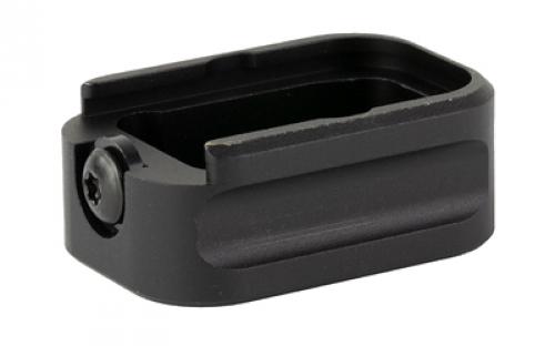 Warne Magazine Extension, Fits Glock 19/23, 9MM/.40 S&W, +3/+2, Black 3121