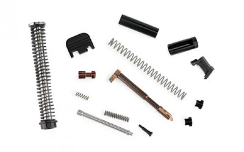 Zaffiri Precision UPK, Upper Parts Kit, For Glock 17/34 Gen 4, Includes Firing Pin and Spring, Firing Pin Spacer Sleeve, Firing Pin Channel Liner, Spring Cups, Safety Plunger and Spring, Extractor, Extractor Depressor Plunger Assembly, Slide Recoil Cover Plate, Guide Rod 17.34.4.UPK