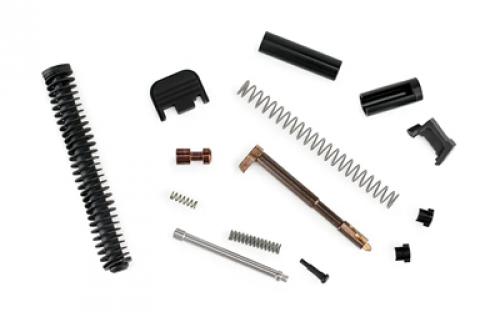 Zaffiri Precision UPK, Upper Parts Kit, For Glock 19 Gen 1-3, Includes Firing Pin and Spring, Firing Pin Spacer Sleeve, Firing Pin Channel Liner, Spring Cups, Safety Plunger and Spring, Extractor, Extractor Depressor Plunger Assembly, Slide Recoil Cover Plate, Guide Rod 19.UPK