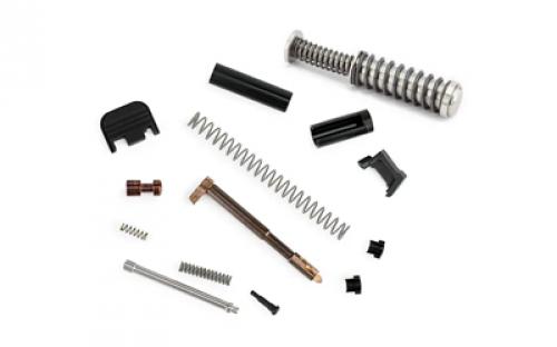 Zaffiri Precision UPK, Upper Parts Kit, For Glock 26 Gen 3/4, Includes Firing Pin and Spring, Firing Pin Spacer Sleeve, Firing Pin Channel Liner, Spring Cups, Safety Plunger and Spring, Extractor, Extractor Depressor Plunger Assembly, Slide Recoil Cover Plate, Upgraded Stainless Steel Guide Rod 26.UPK