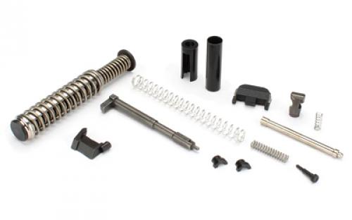 Zaffiri Precision UPK, Upper Parts Kit, For Glock 19 Gen 5, Includes Firing Pin and Spring, Firing Pin Spacer Sleeve, Firing Pin Channel Liner, Spring Cups, Safety Plunger and Spring, Extractor, Extractor Depressor Plunger Assembly, Slide Recoil Cover Plate, Stainless Steel Guide Rod UPK.19.5