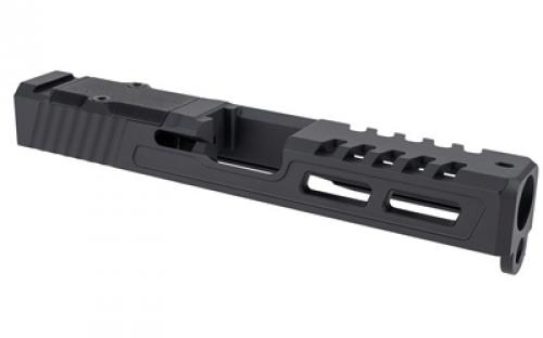 Zaffiri Precision ZPS.2, Optics Ready Stripped Slide, RMR Footprint, Lightening Cuts, Cerakote Finish, Armor Black, For Glock 17 Gen 3, Includes Black Anodized Optics Plate Cover and Screws ZPS.2.17.BLK