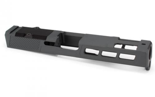 Zaffiri Precision ZPS.3, Optics Ready Stripped Slide, RMR Footprint, Lightening Cuts, Cerakote Finish, Armor Black, For Glock 17L Gen 3, Includes Black Anodized Optics Plate Cover and Screws ZPS.3.G17L.BLK