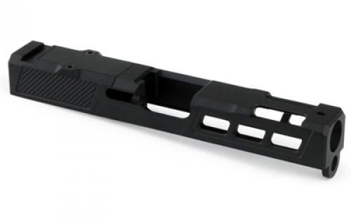 Zaffiri Precision ZPS.P, Optics Ready Stripped Slide, RMR Footprint, Lightening Cuts, Cerakote Finish, Armor Black, For Glock 19 Gen 3, Includes Black Anodized Optics Plate Cover and Screws ZPS.P.19.BLK