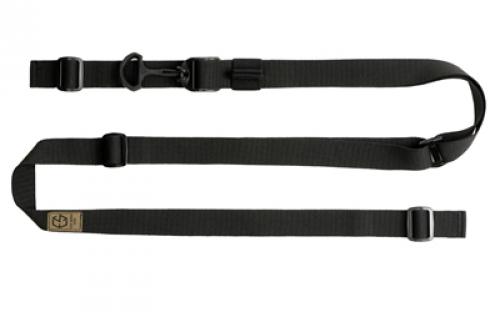 Edgar Sherman Design ESD Sling, 2-Point Combat Sling, 1 Webbing, Polymer Hardware, Matte Finish, Black ESD-SL-BLK