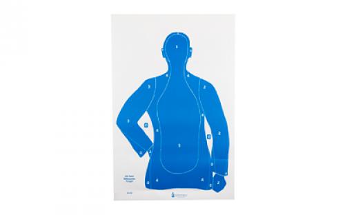 Action Target B-21E, Blue Cardstock Target, 23x35, 100 Per Box B-21EBLUE-100