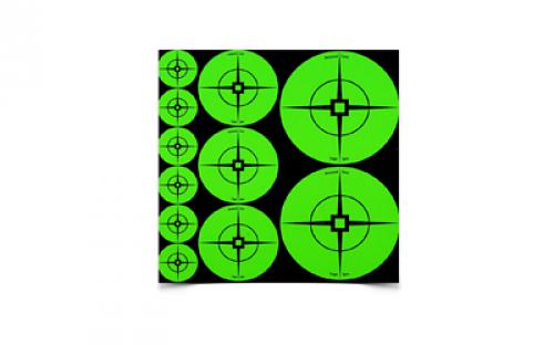Birchwood Casey Target Spots Assortment, Green, 60-1 Targets, 30-2 Targets, 10-3 Targets BC-33938