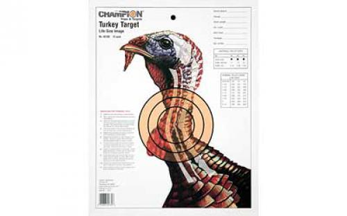 Champion Traps & Targets Life-Size Practice Target, Turkey, 12/Pack 45780