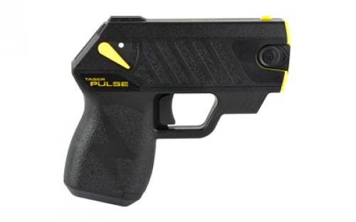 Taser Pulse Taser, Black and Yellow, Includes Pulse Device, 2 Live Cartridges, Lithium Battery, and Conductive Practice Target, BLEM (Damaged Case) 39066