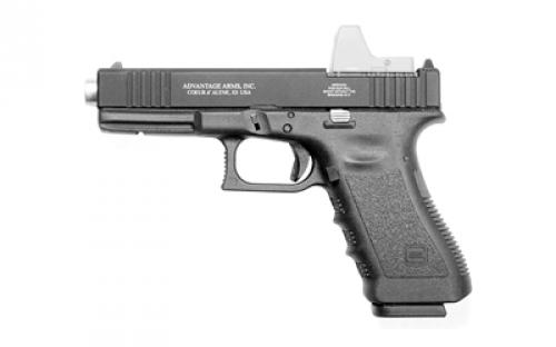 Advantage Arms Conversion Kit, 17-22G3-MOD-CA, 22 LR, 4.49 Barrel, Fits Glock 17/22 Gen 3, Optics Ready, Black, Fixed Sights, 10 Rounds, 2 Magazines, California Compliant AAC17-22G3-MOD-CA