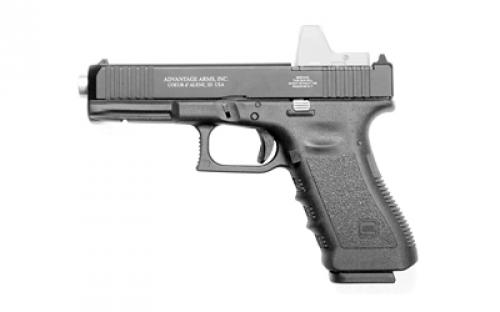Advantage Arms Conversion Kit, 17-22G4MOD-CA, 22 LR, 4.49 Barrel, For Glock 17/22 Gen 4, Optics Ready, Matte Finish, Black, Fixed Sights, 10 Rounds, 2 Magazines, Includes Range Bag AAC17-22G4MOD-CA