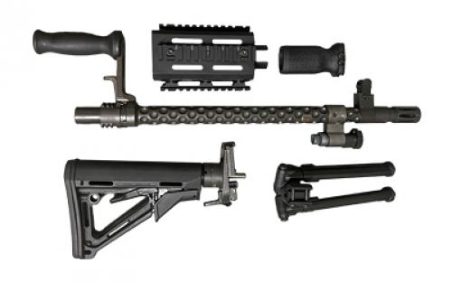 Ohio Ordnance Works, Inc 240P-SLR Conversion Kit, Compatible with M240 Bravo, Includes M4 Style Collapsible Stock, Removable Lightweight Bipod and a Foregrip Due to the New Bottom Picatinny Rail, Black 240P-CK-SLR