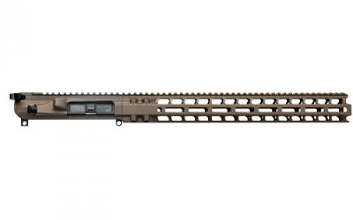 Radian Weapons Complete Upper, 223 Wylde, 16 Barrel, 1:8 Twist, SilencerCo ASR Flash Hider, Mid Length Gas, 15 MLOK Handguard, Radian Raptor-SD Charging Handle, Radian Enhanced Bolt Carrier Group, Cerakote Finish, Brown, Fits AR-15 R0472