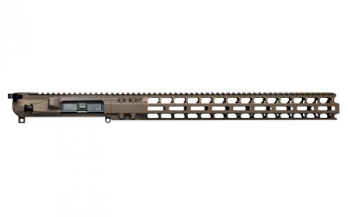 Radian Weapons Complete Upper, 223 Wylde, 17.5 Barrel, 1:8 Twist, SilencerCo ASR Flash Hider, Intermediate Length Gas, 17 MLOK Handguard, Radian Raptor-SD Charging Handle, Radian Enhanced Bolt Carrier Group, Cerakote Finish, Brown, Fits AR-15 R0479