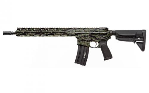 Bravo Company Recce 14 MCMR Carbine, Semi-automatic Rifle, 223 Remington/556NATO, 14.5" Barrel (16" OAL with Pinned Brake), Mid-length Gas System, Camo Finish, Jungle Tiger Stripe, SOPMOD Stock, BCM Mod 3 Pistol Grip, MCMR 13" Handguard, BCM Mod 1 Compensator, BCM Mod 4 Charging Handle, PNT Trigger, 30 Rounds, 1 Magazine 780-750-TC