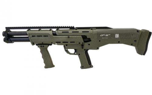Standard Manufacturing Company DP-12, Pump Action Shotgun, 12 Gauge, 3 Chamber, 18.875 Double Barrel, Black, 7+7 Rounds DP12ODG