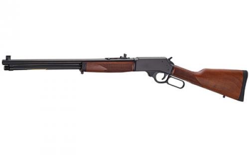 Henry Repeating Arms Steel, Lever Action Rifle, 360 Buckhammer, 20" Round Barrel, Blued Steel, Side Gate, Large Loop Lever, Fully Adjustable Semi Buckhorn Sights, American Walnut Stock, 5 Rounds H009G-360BH