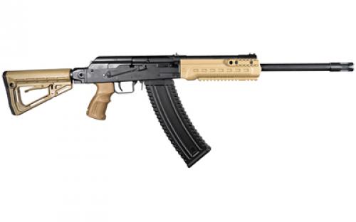 Kalashnikov USA KS-12, Semi-automatic, 12 Gauge 3" Chamber, 18" Barrel with Muzzle Brake, Flat Dark Earth, Collapsible Stock, 1-10Rd Magazine, Handguard with Picatinny Rails, BLEM (Damaged Box) KS-12TFDE