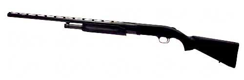 Mossberg 500, Pump Action, 12 Gauge, 3" Chamber, 28" Vent Rib Barrel, AccuChoke, Parkerized Finish, Synthetic Stock, Bead Sight, 5Rd 56420