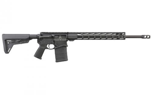 Ruger SFAR, Small-Frame Autoloading Rifle, Semi-automatic Modern Sporting Rifle, 6.5 Creedmoor, 20" Threaded Barrel, 1:8 RH Twist, 5/8"-24 Thread Pattern, Ruger 2 Port Boomer Muzzle Break, Type II Hard-Coat Anodized Finish, Black, Magpul MOE SL Stock, Magpul MOE Grip, 15" Lite Aluminum Free-Floating Handguard with M-LOK Slots, 20 Rounds, 1 Magpul PMAG Magazine, Compatible with SR2