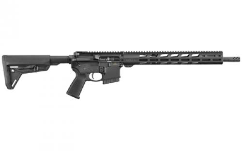 Ruger AR-556, Multi-Purpose Rifle, Semi-automatic, 350 Legend, 16.38" Barrel, Black Anodized Finish, MOE SL Collapsible Stock, 1-5Rd Magazine, Magpul MOE Grip, 15" Free Floated Aluminum Handguard, Pistol Length Gas System 08532