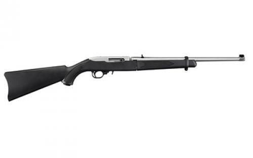 Ruger 10/22 Takedown, Semi-automatic Rifle, 22 LR, 18.5 Takedown Barrel, Clear Matte Stainless Steel Finish, Black Synthetic Stock, Adjustable Rear & Bead Front Sight, 10 Rounds, Ballistic Nylon Case 11100