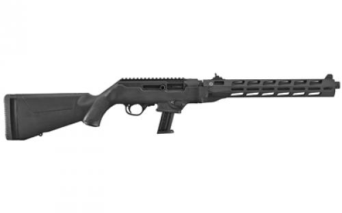 Ruger PC Carbine, Semi-automatic Rifle, 9MM, 16.12" Fluted/Threaded Heavy Barrel, Black, Synthetic Stock, M-LOK Handguard, Adjustable Ghost Ring Rear Sight, Protected Blade Front Sight, 17Rd, Takedown 19115