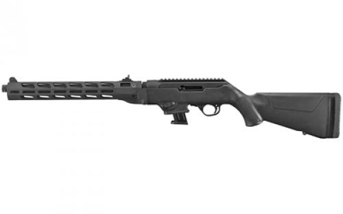 Ruger PC Carbine, Semi-automatic Rifle, 9MM, 16.12 Fluted/Threaded Heavy Barrel, Black, Synthetic Stock, M-LOK Handguard, Adjustable Ghost Ring Rear Sight, Protected Blade Front Sight, 10Rd, Takedown 19117